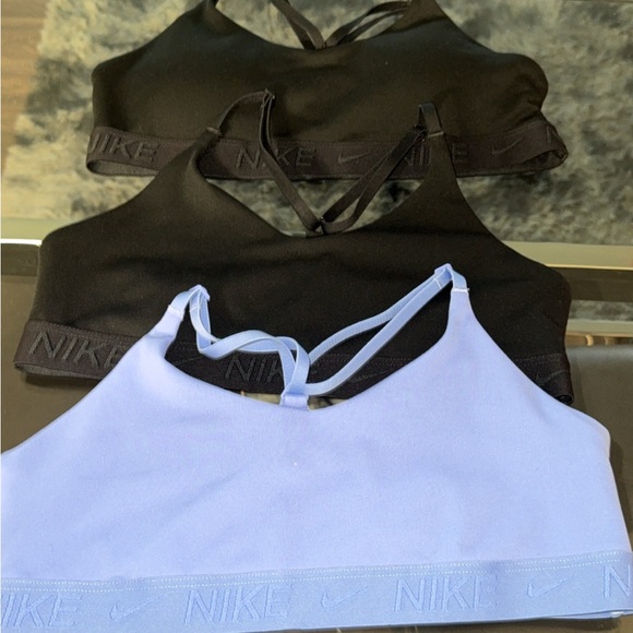 Nike Other - 3 Nike Girl’s XL Sports Bra- 2 Black and 1 Light Blue